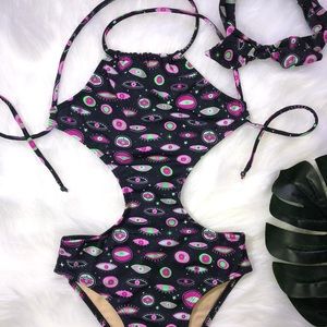 Evil eyes girls one piece